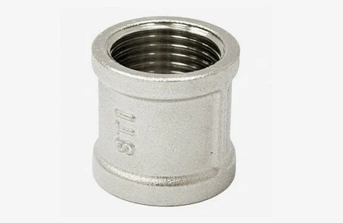 Муфта латунная 1/2" никелированная STI: фотография 1