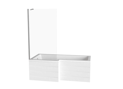 Шторка для ванны SCREEN BS-80-C-CH стекло 4 мм: фотография 1