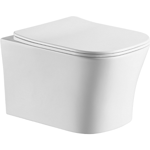 Унитаз подвесной Ceruttispa MARMOLADA Aria безободковый, тонкая крышка дюропласт с микролифтом быстросъемная: фотография 1