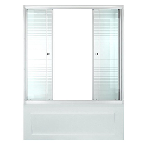 Штора 2 двери 1700 Аква Полосы белый: фотография 1