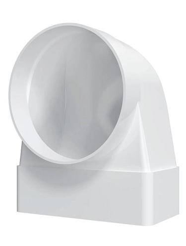 Соединитель угловой 612СК10ФП 90° D100 60х120 ERA: фотография 1