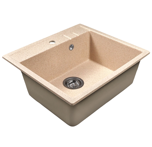 Мойка ML-GMS121 Стандарт прямоугольная, бежевый (328), 555х495х190 мм: фотография 1