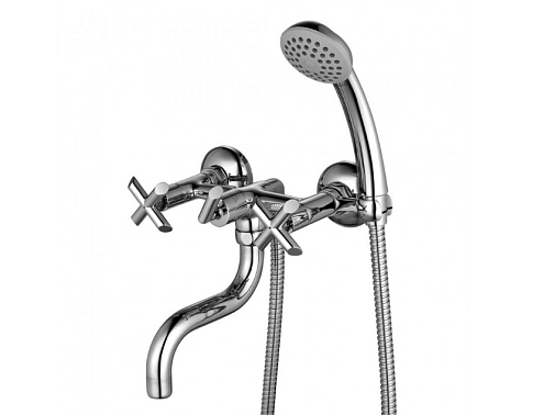 Смеситель Lemark "Практика" LM7512C для ванны с круглым повортным изливом 150мм хром: фотография 1