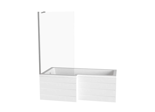 Шторка для ванны SCREEN BS-75-C-CH стекло 4 мм: фотография 1