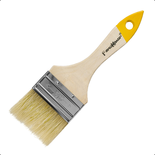 Кисть "Любитель",  63мм, натуральная щетина, для всех ЛКМ, РемоКолор: фотография 1