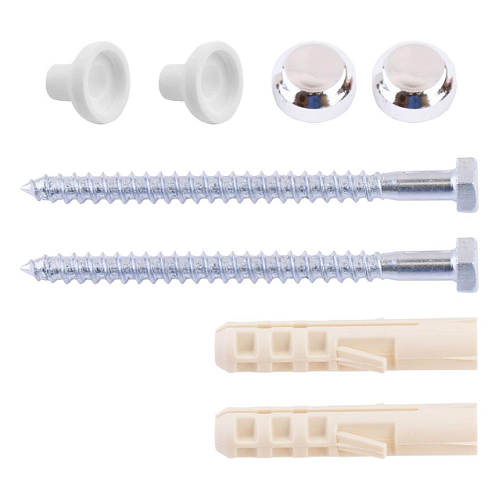 Набор для крепления унитаза 10х80 серебро: фотография 1