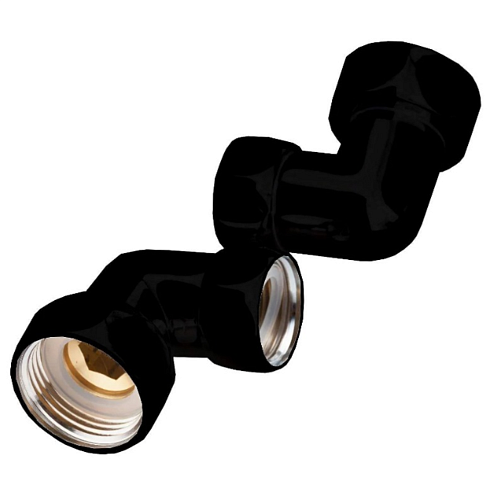 Угловое соединение 1"х1" ВР-ВР черный матовый: фотография 1