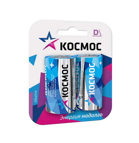 Элемент питания алкалиновый D/LR20 Максимум BP2 уп.2шт КОСМОС KOCLR20MAX2BL: фотография 1