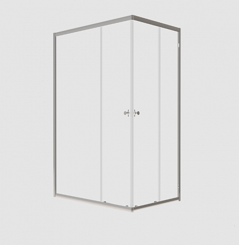 Душевое ограждение "Вента-Хром" 100х80, прямоугольная: фотография 1
