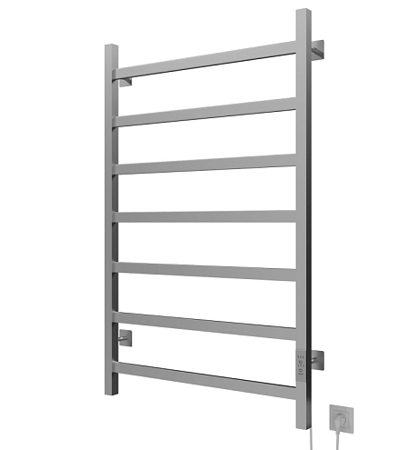 Полотенцесушитель Mixline Favorite  80х50 таймер, 416 Вт, 7 перекладин, электрический  матовый хром: фотография 1
