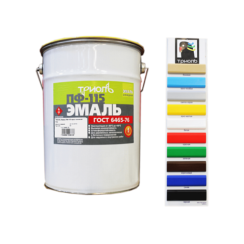 Эмаль ПФ-115 (ГОСТ 6465-76) «ТРИОЛЬ» Синий,  5,0кг: фотография 1