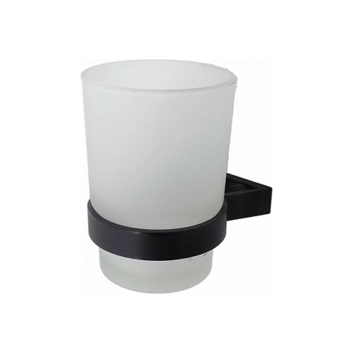 5506/L Стакан одинарный настенный черный: фотография 1