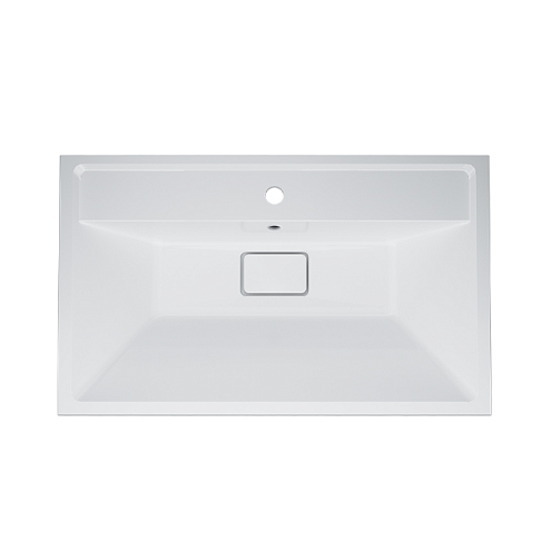 Раковина мебельная 80 AM.PM Inspire 2.0 M50AWPX0801WG белая встраиваемая, со сливом-переливом: фотография 1