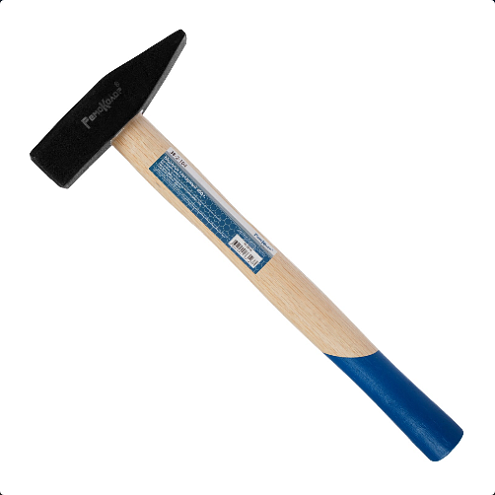 Молоток слесарный, кованный, деревянная рукоятка, 400г, Ремоколор: фотография 1