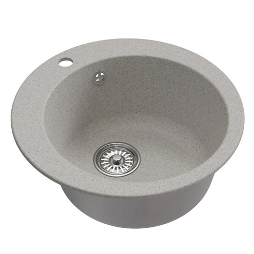 Мойкa ML-GM13 круглая, серая (310), 495 мм глубина чаши 200 мм: фотография 1