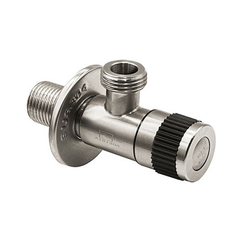 Кран угловой вентильный DF-1022 1/2"-1/2" нар/нар: фотография 1