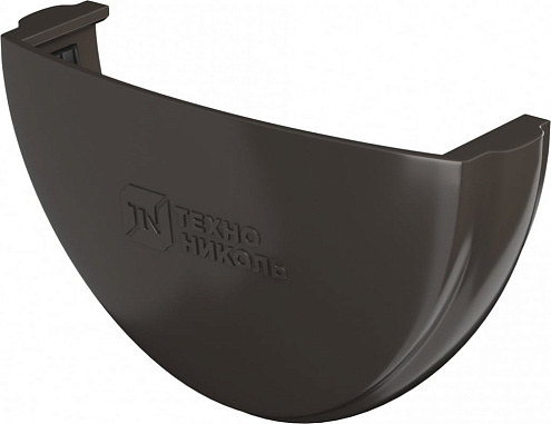 Заглушка желоба Технониколь Оптима 120/80, темно-коричневый: фотография 1