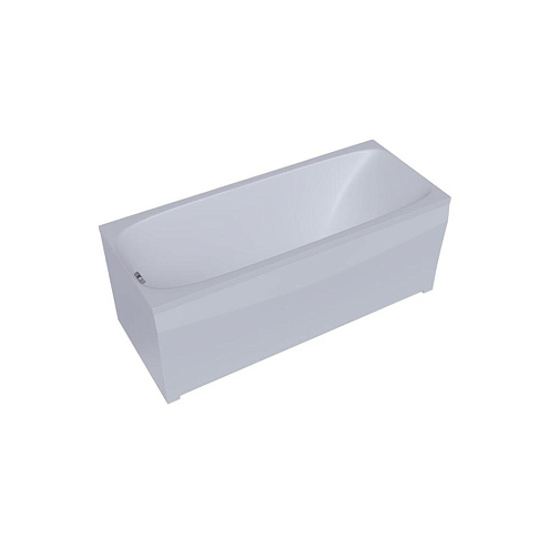 Акриловая прямоугольная ванна Aquatek Альфа 140х70 с фронтальным экраном, без гидромассажа, сборно-разборный сварной каркас, слив слева: фотография 1