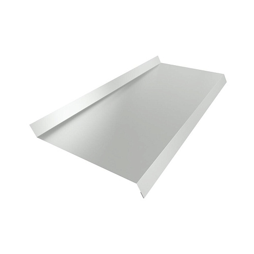 Отлив наружный 100х2000х0,45мм, в пленке, Белый (RAL9003), Grand Line: фотография 1