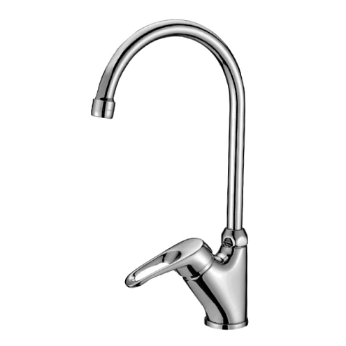 LM3105C "Омега" Смеситель для кухни с высоким поворотным изливом, хром: фотография 1