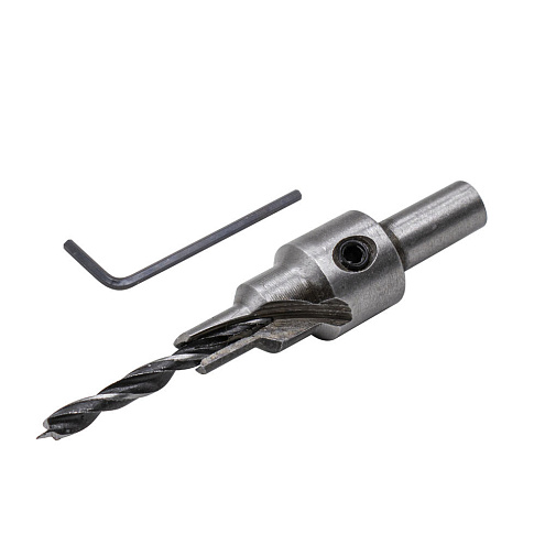 Сверло с зенкером для мебельных стяжек 4 мм/зенкер 6,5 мм, (для стяжки 5х50): фотография 1