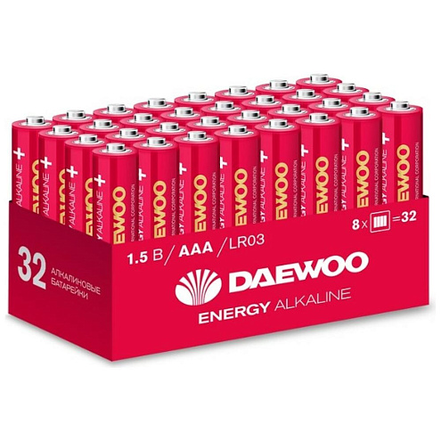Элемент питания алкалиновый AAA/LR03 1.5В Energy Alkaline 2021 Pack-32 уп.32шт DAEWOO 5030084: фотография 1