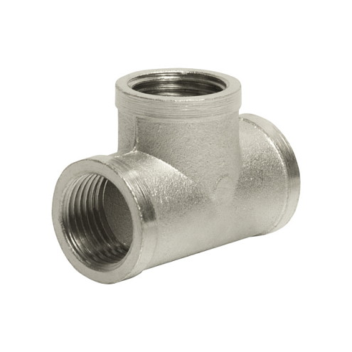 Тройник 1/2'' В-В-В никель VRT: фотография 1