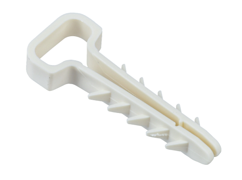 Дюбель-хомут 6х12мм для плоского кабеля нейлон белый уп.100шт IEK UDH14-06-12-100-K01: фотография 1