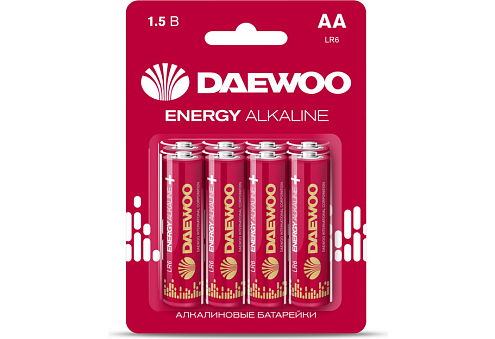 Элемент питания алкалиновый AA/LR6 1.5В Energy Alkaline 2021 BL-8 уп.8шт DAEWOO 5031081: фотография 1