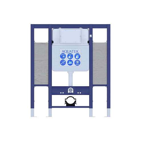 Система инсталляции для унитаза Aquatek INS-0000015 для лиц с ограниченными возможностями, с площадками для поручней: фотография 1