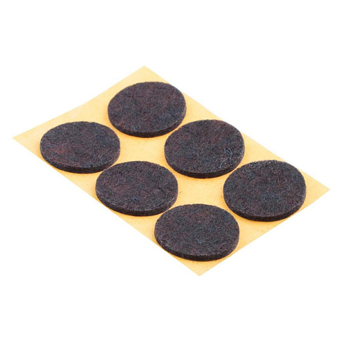 Пункт фетровый самоклеящийся d30мм коричневые, 6шт "Element": фотография 1