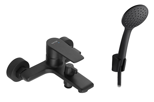 Смеситель Santek Арма для ванны-душа с акссессуарами, черный: фотография 1