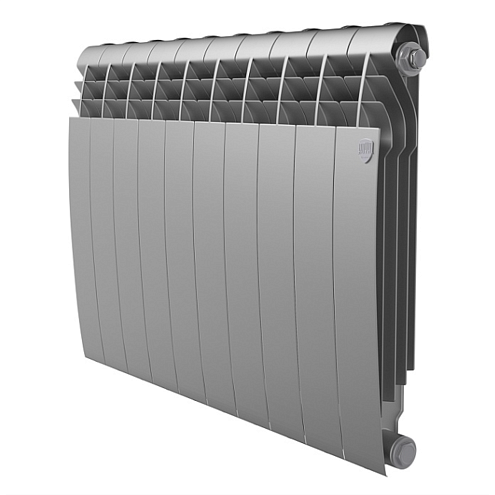 Радиатор биметаллический Royal Thermo BiLiner 500 /Silver Satin 10 секций: фотография 1
