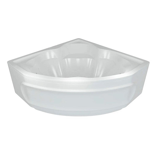 Акриловая угловая ванна Aquatek Сириус 164х164 без гидромассажа с фронтальным экраном, вклеенный каркас: фотография 1