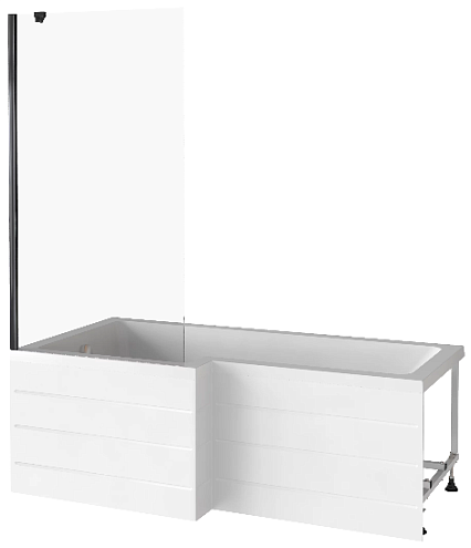 Шторка для ванны SCREEN BS-90-C-В неподвижная шторка, стекло 5 мм: фотография 1