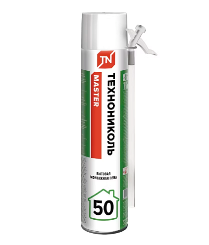 Пена монтажная Технониколь MASTER 50 бытовая, 1000 мл: фотография 1