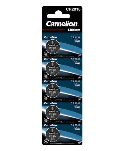 Элемент питания литиевый CR2016 BL-5 уп.5шт Camelion 1593: фотография 1