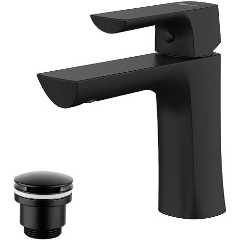 Смеситель Lemark "Урсус" LM7206BL для умывальника монолитный черный: фотография 1