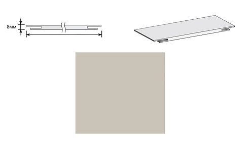 Добор "Т" ПЭТ Cream Silk МДФ 2070х150х8 : фотография 1