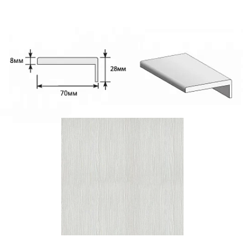 Наличник "Т" ЭКО Bianco Veralinga МДФ Тип-0 2150х70х8 (20х3) М: фотография 1