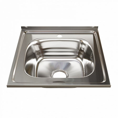 Мойка 500х500 выпуск 3 1/2" MIXLINE 160 мм с сифоном без гофры: фотография 1