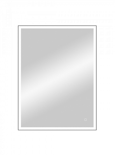 Зеркало "Solid Black LED" 600х800, реверсивное крепление: фотография 1