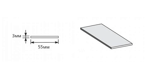 Шпонка 2070х55х3 без покрытия: фотография 1