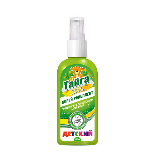 Спрей от комаров "Тайга" детский, репеллент, ИН-107, 100мл: фотография 1