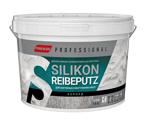 Декор штукатурка короед  PARADE Professional  SILIKON  Reibeputz S230 R2,0 15кг: фотография 1