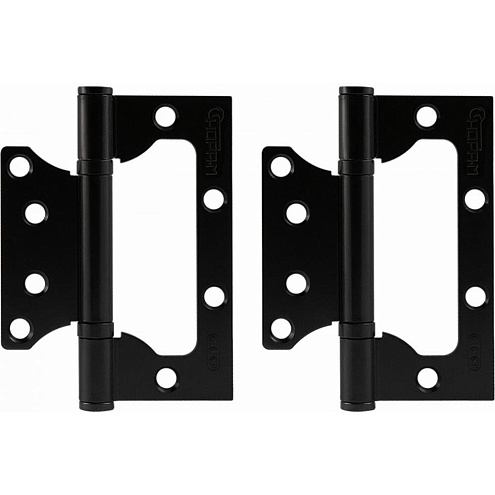 Петля накладная универсальная "бабочка" 800-4" FHP-STD чёрный, без колпачка, 100х75х2,5мм: фотография 1