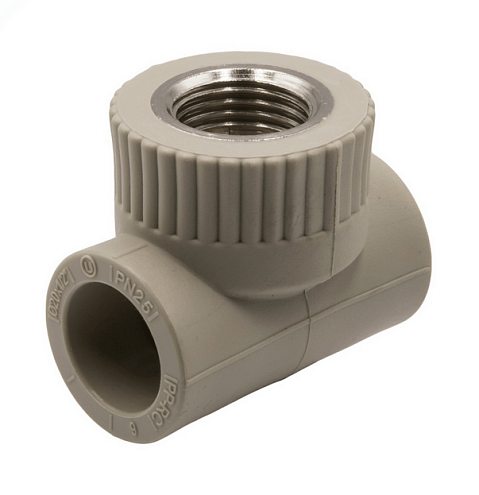 Тройник комбинированный внутренняя резьба 20х1/2''х20 EVER plast   : фотография 1