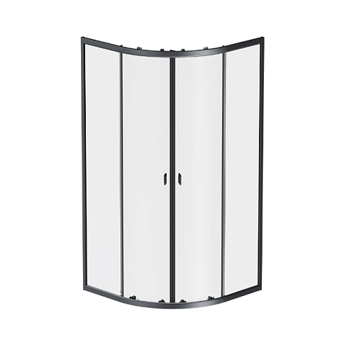 Душевое ограждение без поддона 90x90 AM.PM X-Joy W88G-205-090BT профиль черный матовый: фотография 1
