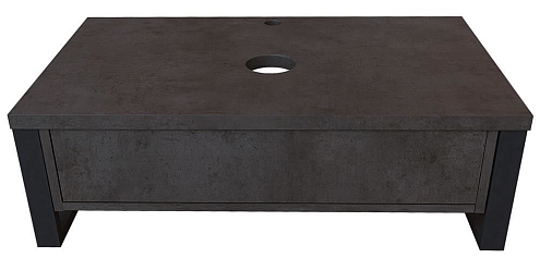 Тумба GRUNGE LOFT 80П 1ящик Бетон темно-серый: фотография 1