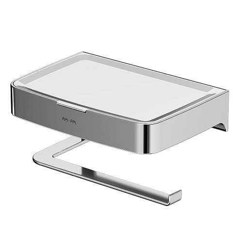 Держатель для туалетной бумаги настенный AM.PM Inspire 2.0 A50A341500 с полочкой, хром: фотография 1